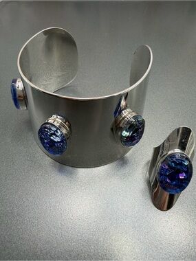 Vintage Sarah Coventry Cleopatra Cuff Bracelet and Ring Set